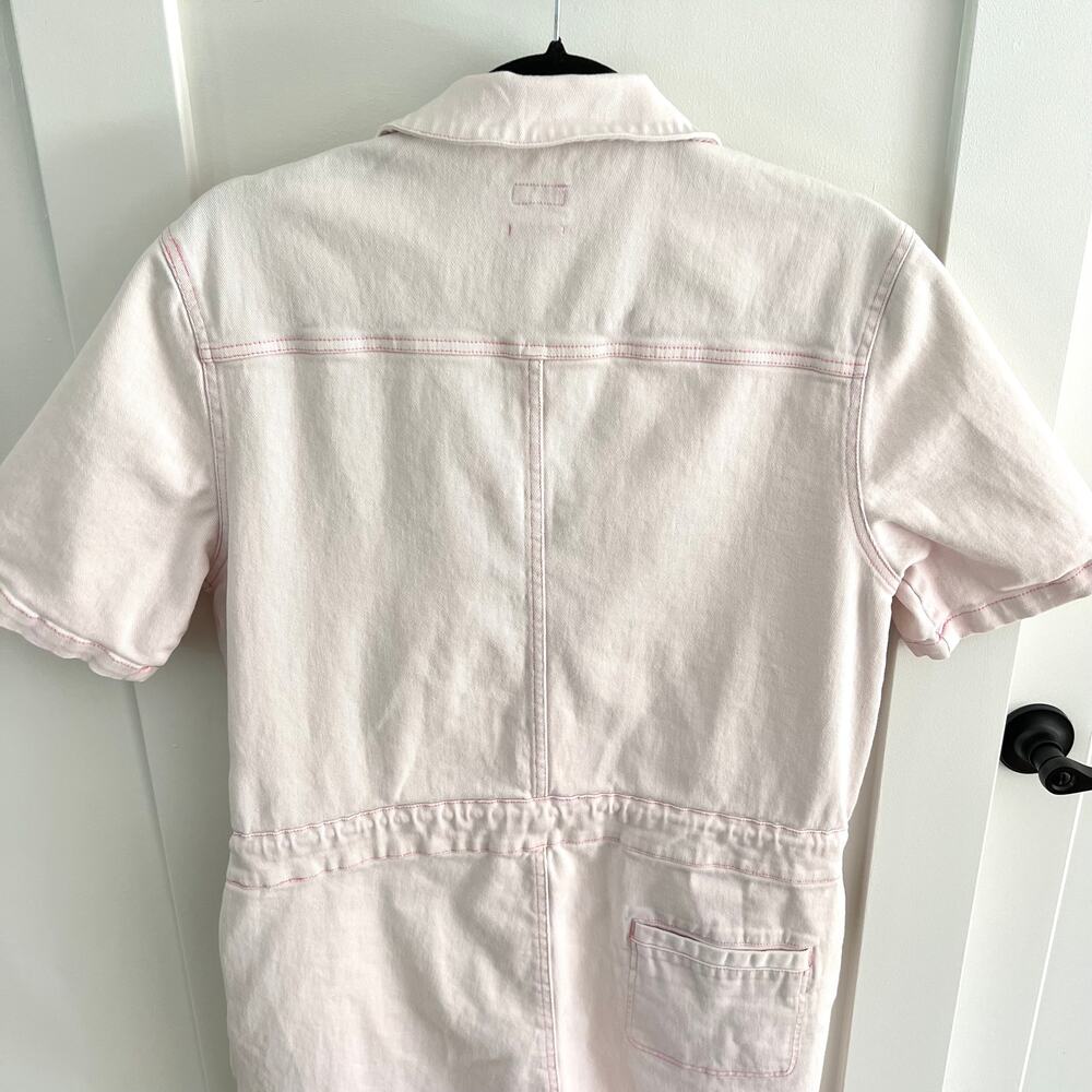 Faherty Blythe Cotton Pink Jumpsuit Coveralls Women's Size Medium - Picture 6 of 10
